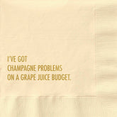 Champagne Problems Cocktail Napkin